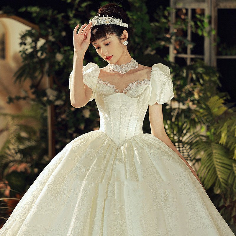 Vintage French Satin Wedding Dress - Luzilly Bridal & Apparel