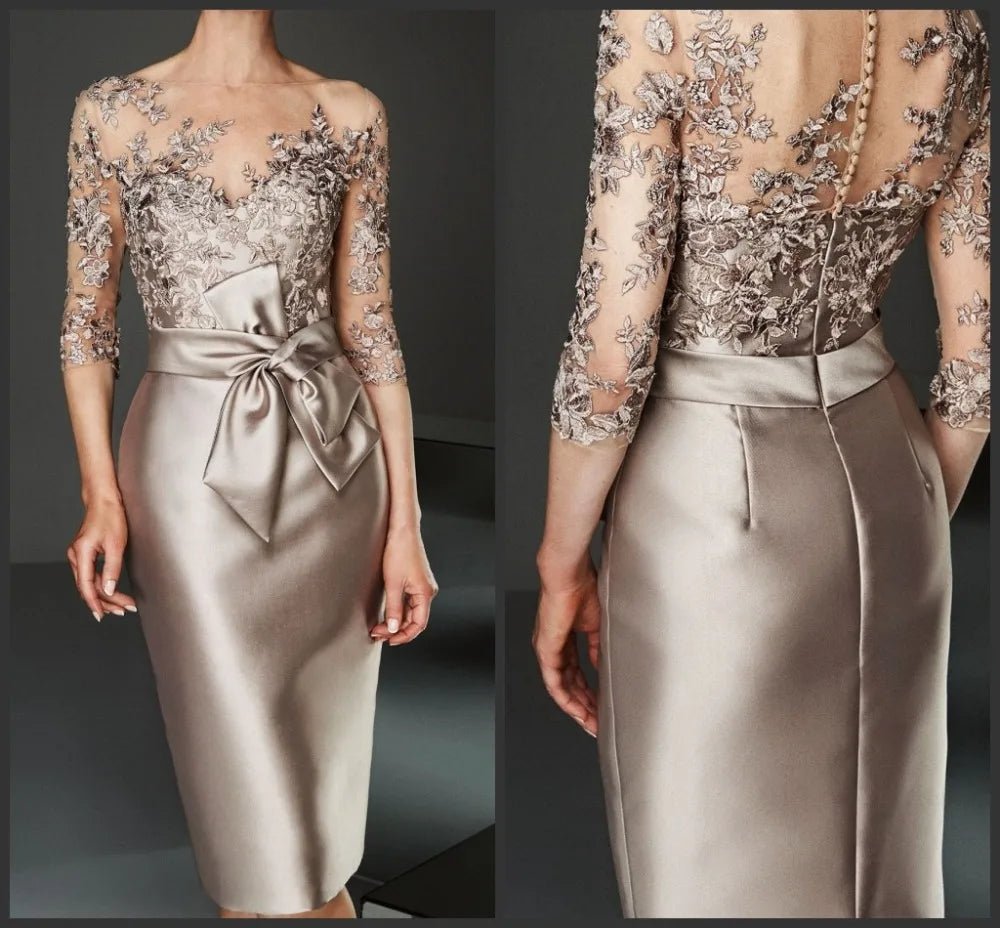 Vintage Lace Mother of the Bride Dress with Jacket - Luzilly Bridal & Apparel