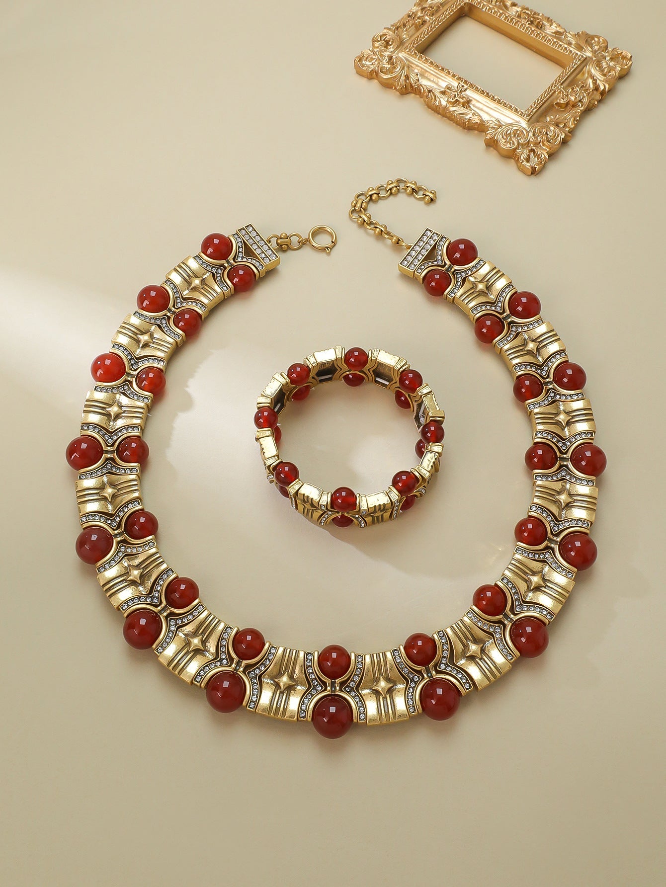 Vintage pearl agate stone bracelet simple and fashionable versatile making vintage jewelry - Luzilly Bridal & Apparel