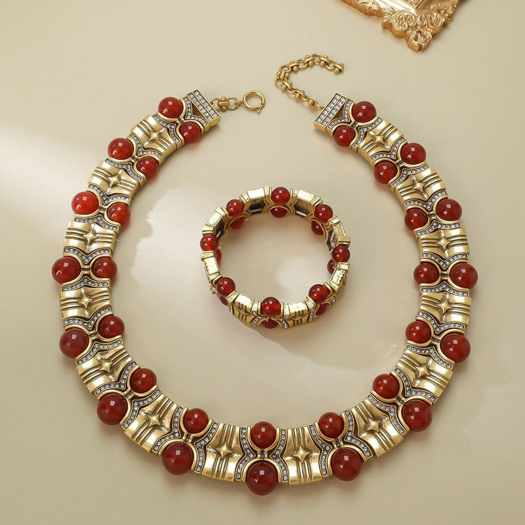 Vintage pearl agate stone bracelet simple and fashionable versatile making vintage jewelry - Luzilly Bridal & Apparel