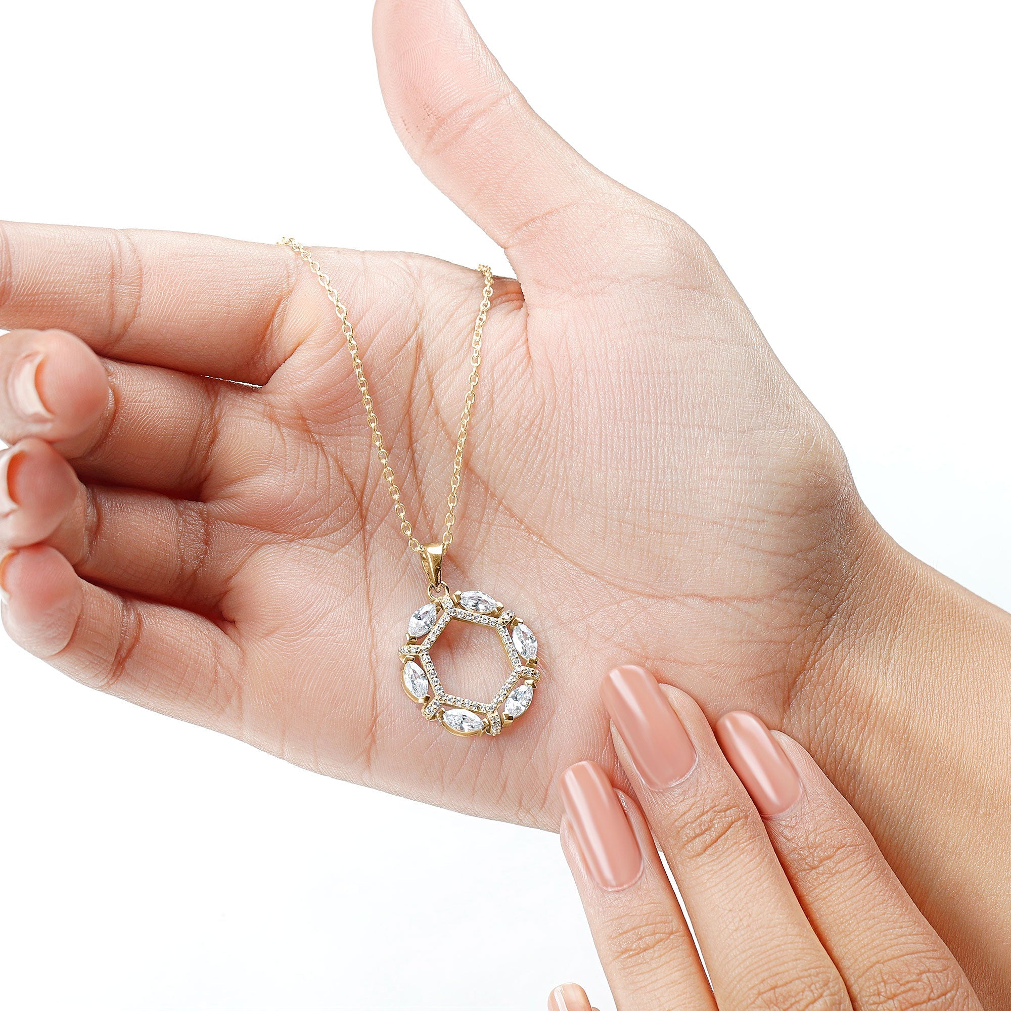 Vintage Style Lab Grown Diamond Wedding Designer Pendant - Luzilly Bridal & Apparel