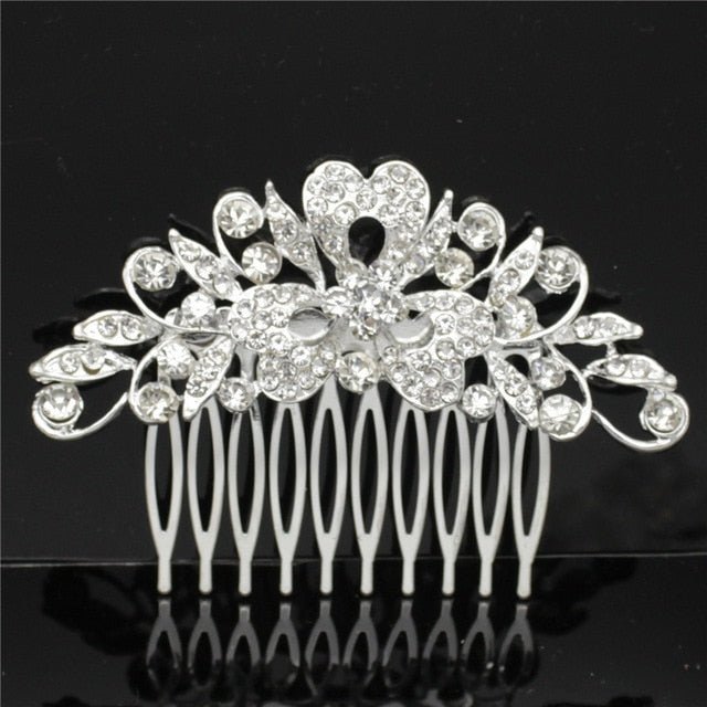 Wedding Dress Accessories Bridal Accessories Wedding Bridal Accessories Alloy Rhinestone Hair Combs Bridal Tiara - Luzilly Bridal & Apparel