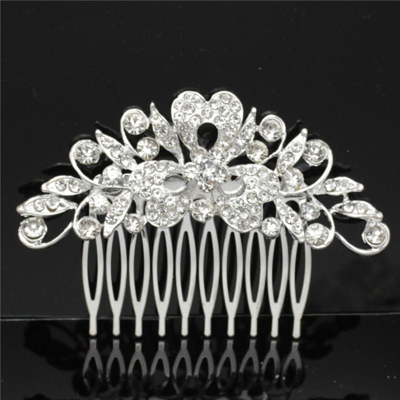 Wedding Dress Accessories Bridal Accessories Wedding Bridal Accessories Alloy Rhinestone Hair Combs Bridal Tiara - Luzilly Bridal & Apparel
