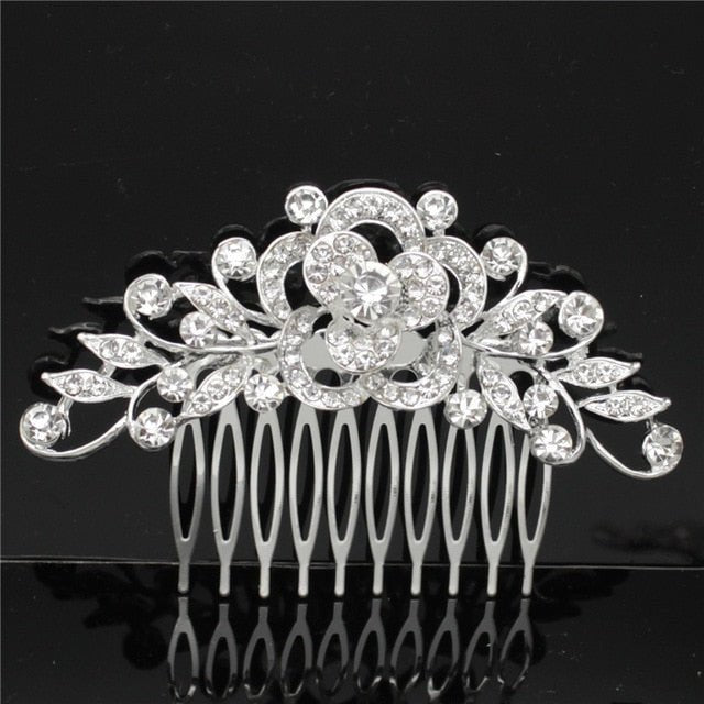 Wedding Dress Accessories Bridal Accessories Wedding Bridal Accessories Alloy Rhinestone Hair Combs Bridal Tiara - Luzilly Bridal & Apparel