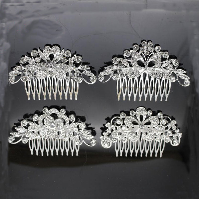 Wedding Dress Accessories Bridal Accessories Wedding Bridal Accessories Alloy Rhinestone Hair Combs Bridal Tiara - Luzilly Bridal & Apparel