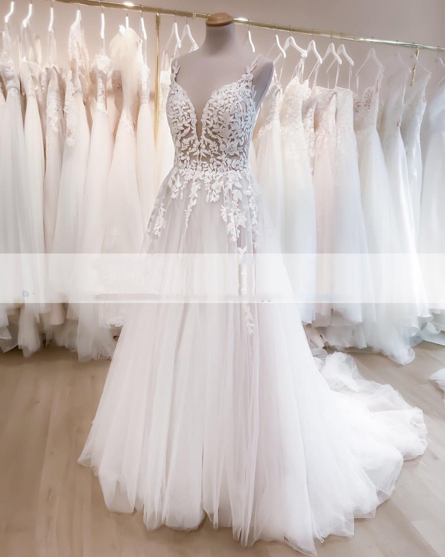 Wedding Dress European And American Decal Long Lace - Luzilly Bridal & Apparel
