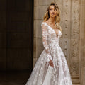 Wedding Dress Sexy Lace Long Sleeve Dress Evening Dress - Luzilly Bridal & Apparel