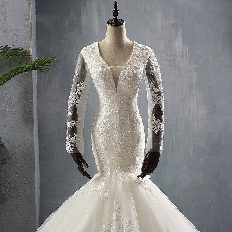 Wedding Dress Trailing Is Thin And Slim French Mermaid Skirt - Luzilly Bridal & Apparel