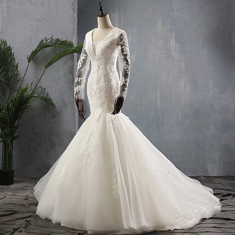 Wedding Dress Trailing Is Thin And Slim French Mermaid Skirt - Luzilly Bridal & Apparel