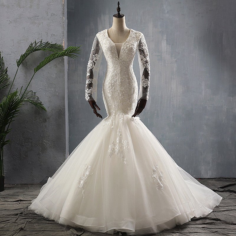 Wedding Dress Trailing Is Thin And Slim French Mermaid Skirt - Luzilly Bridal & Apparel