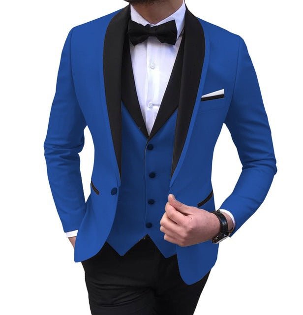 White 3-Piece Slim-Fit Wedding Suit for Men - Luzilly Bridal & Apparel
