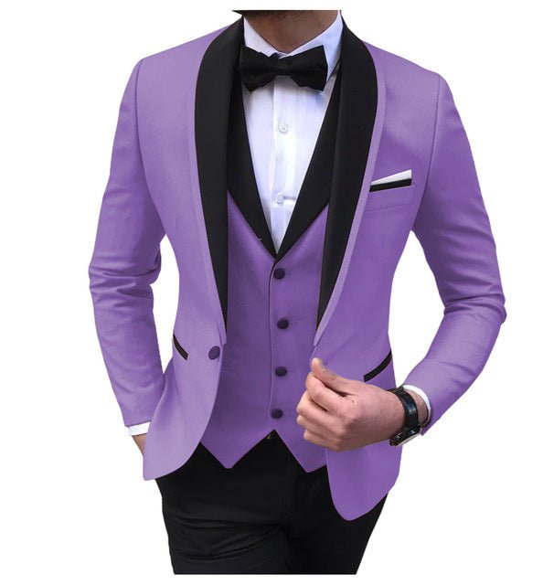 White 3-Piece Slim-Fit Wedding Suit for Men - Luzilly Bridal & Apparel