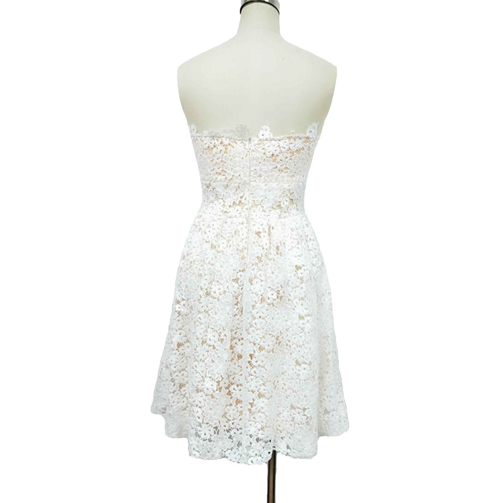 White Breast Wrap Bridesmaids Fluffy Middress Evening Dress Sexy White Floral Wrap Dress Summer - Luzilly Bridal & Apparel