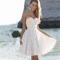 White Breast Wrap Bridesmaids Fluffy Middress Evening Dress Sexy White Floral Wrap Dress Summer - Luzilly Bridal & Apparel