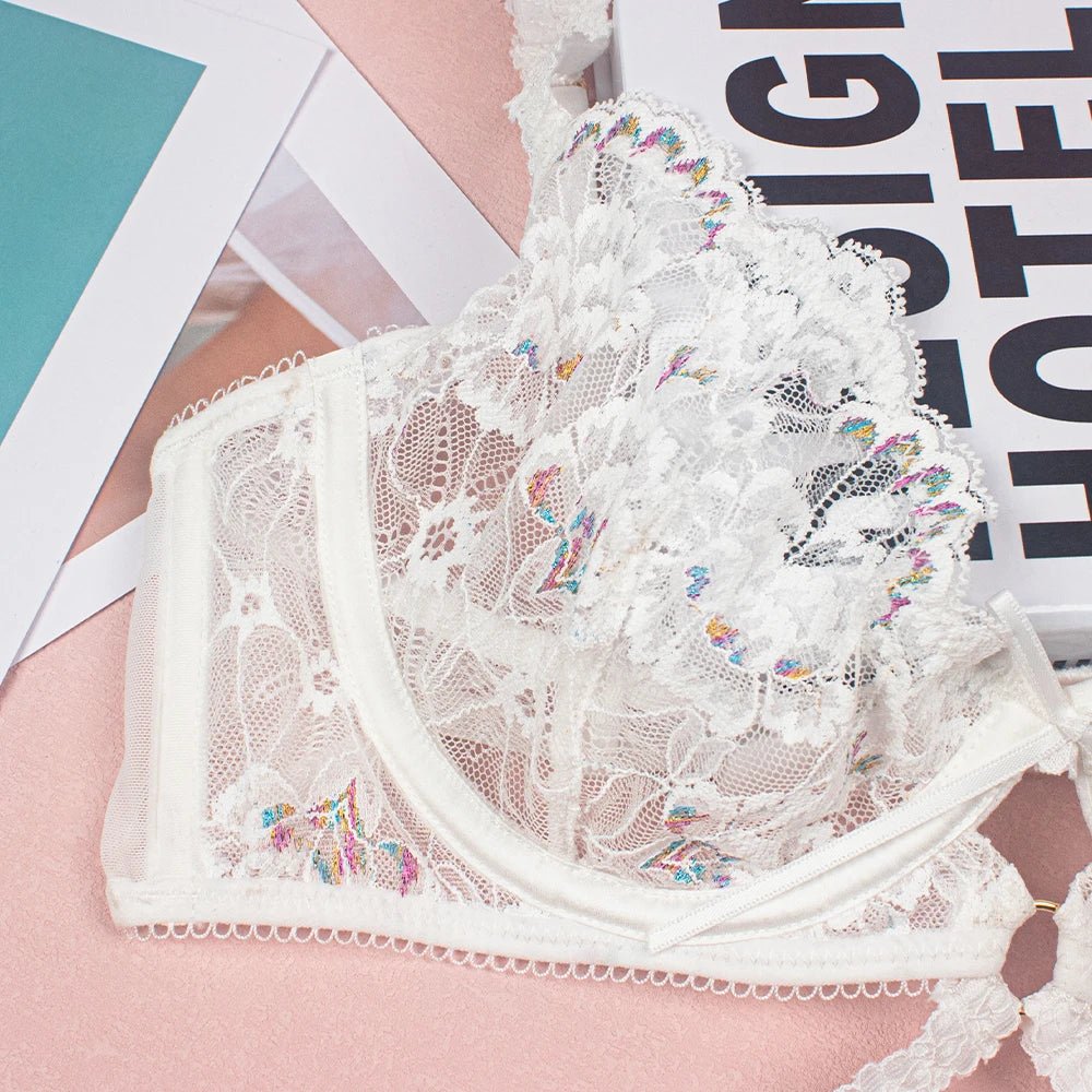White Bridal Lace Bralette & Panty Set - Luzilly Bridal & Apparel