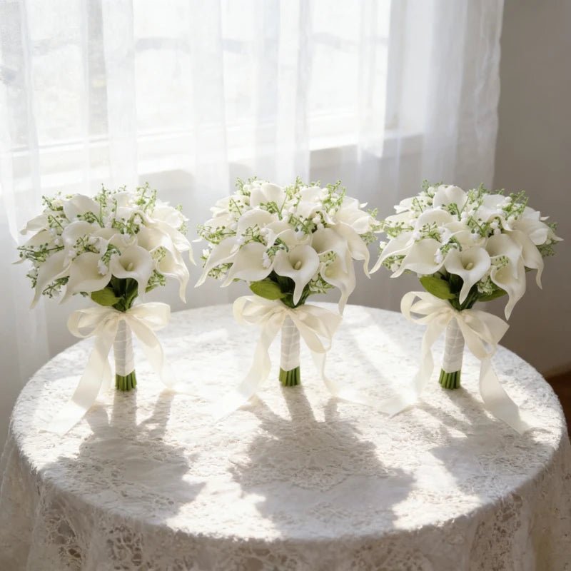 White Calla Lily Bridal Bouquet - Luzilly Bridal & Apparel