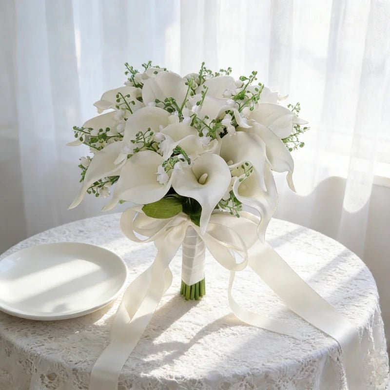 White Calla Lily Bridal Bouquet - Luzilly Bridal & Apparel