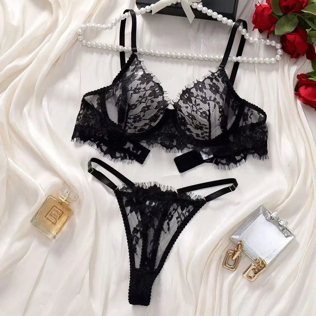 White Eyelash Lace Bridal Honeymoon Set - Luzilly Bridal & Apparel