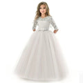 White Lace Junior Bridesmaid Dress for Girls - Luzilly Bridal & Apparel