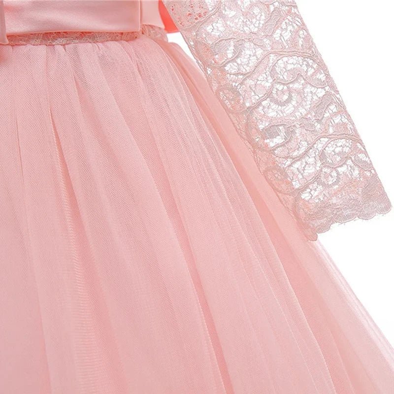 White Lace Junior Bridesmaid Dress for Girls - Luzilly Bridal & Apparel