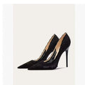 White Lace Pointed Stiletto Bridal Heels - Luzilly Bridal & Apparel