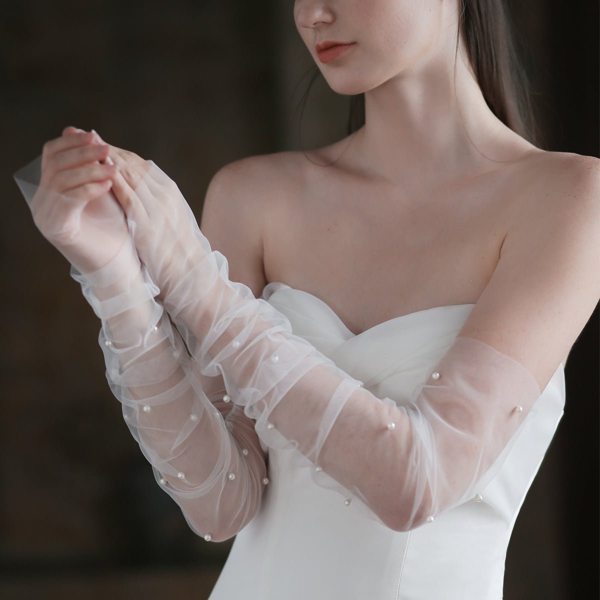 Long Arm-Length Bridal Gloves - Luzilly Bridal & Apparel