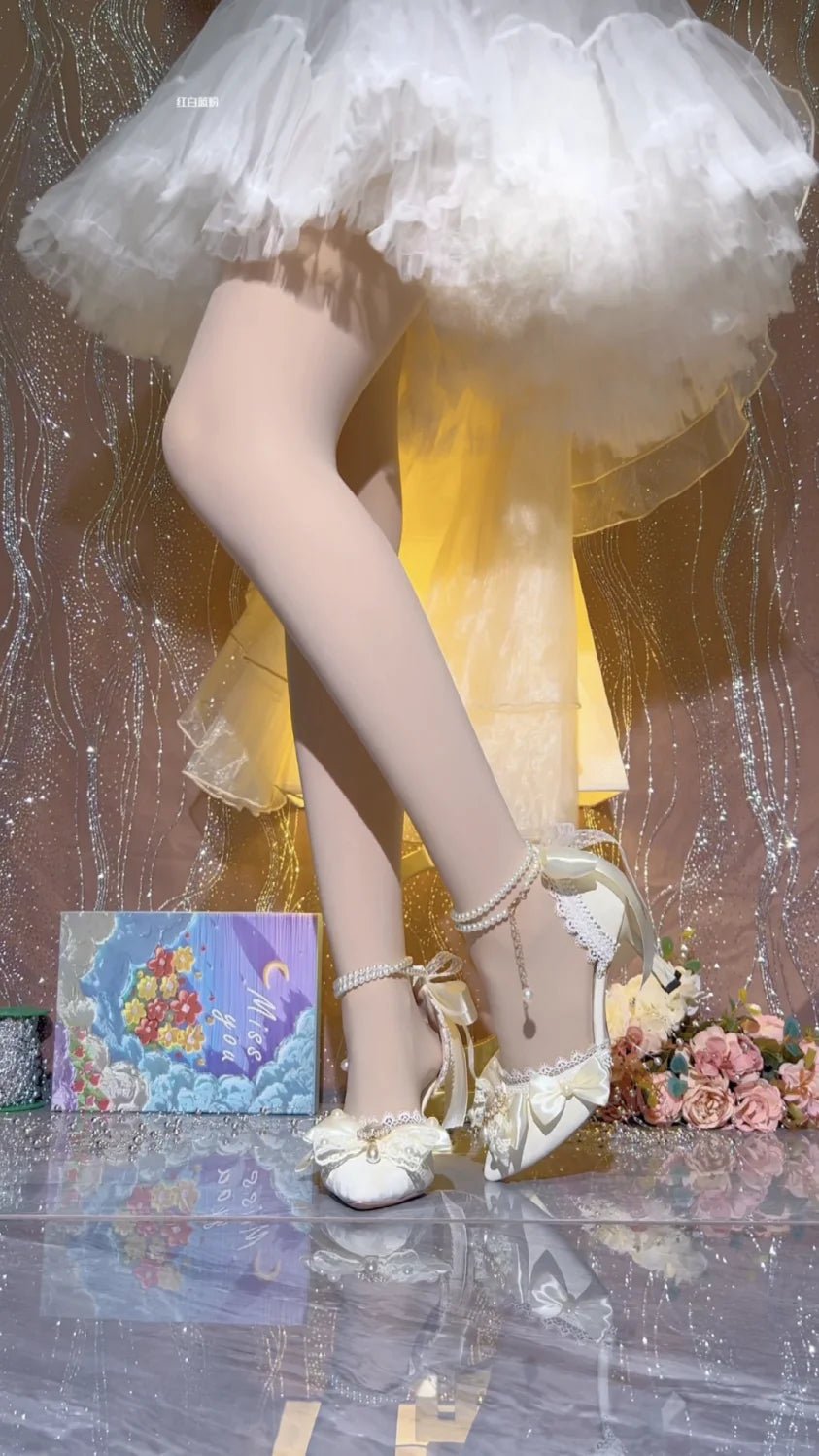 White Mary Jane Bridal Heels - Luzilly Bridal & Apparel