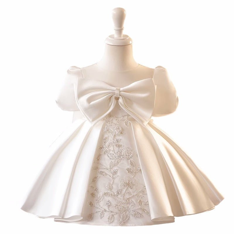 White Princess Flower Girl Dress - Luzilly Bridal & Apparel