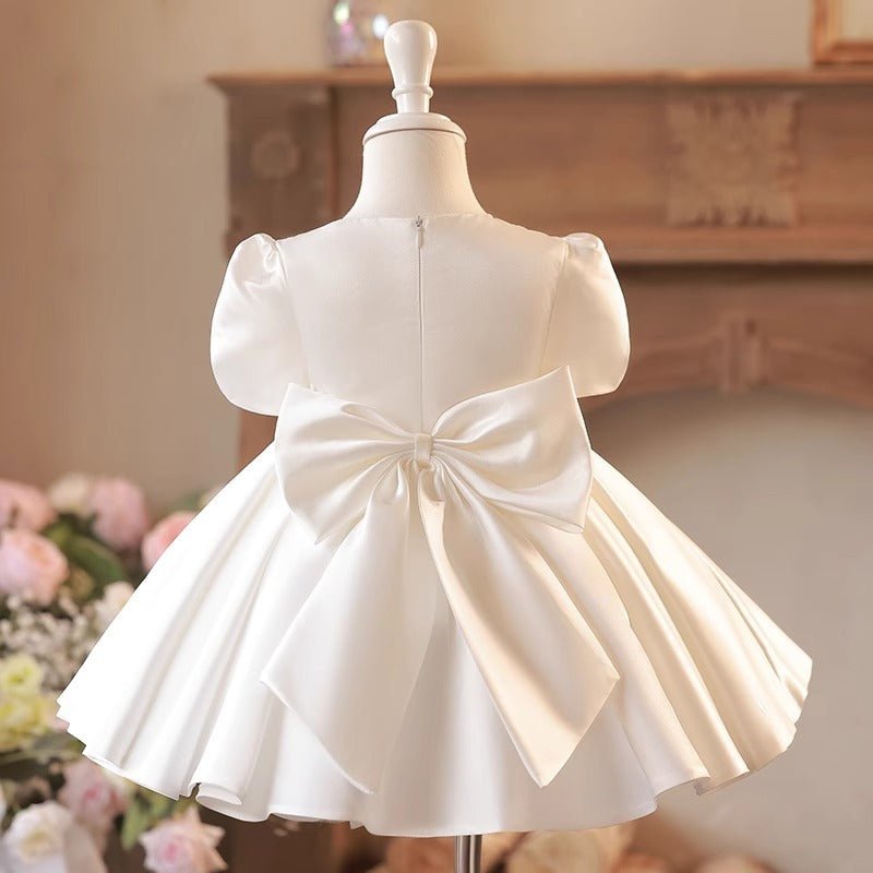 White Princess Flower Girl Dress - Luzilly Bridal & Apparel