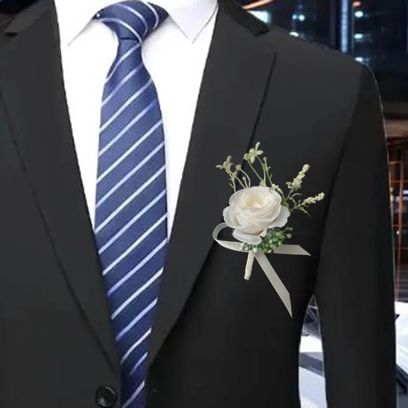 White Silk Rose Bridal Bouquet - Luzilly Bridal & Apparel