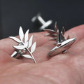 Wholesale Fashion Cufflinks Stainless Steel Olive Branch Pattern Cuff Ornaments Wedding Father Husband Holiday Gifts - Luzilly Bridal & Apparel