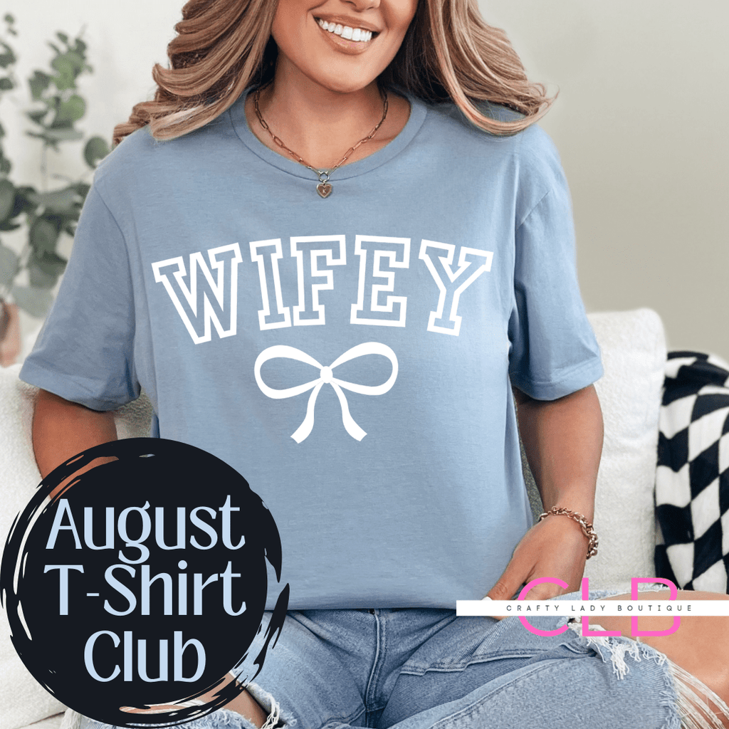 Wifey Blue Graphic Tee - Luzilly Bridal & Apparel