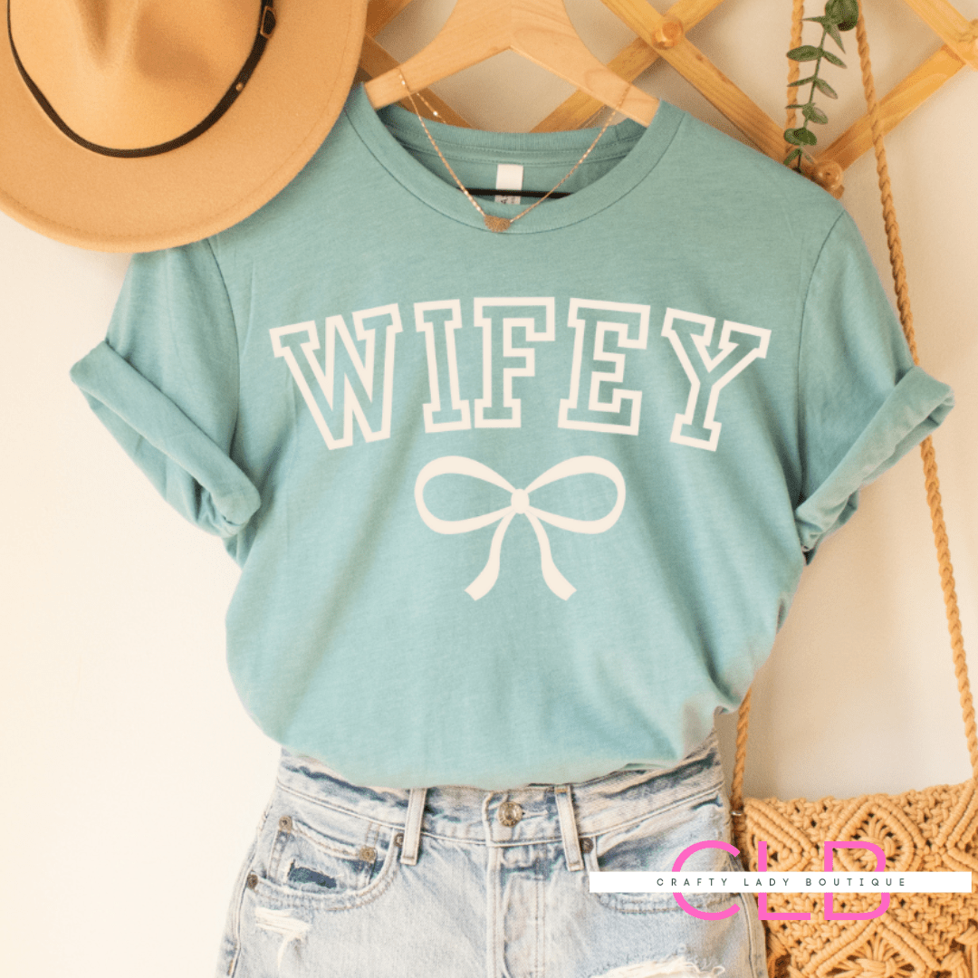 WIFEY Bow Tee - Luzilly Bridal & Apparel