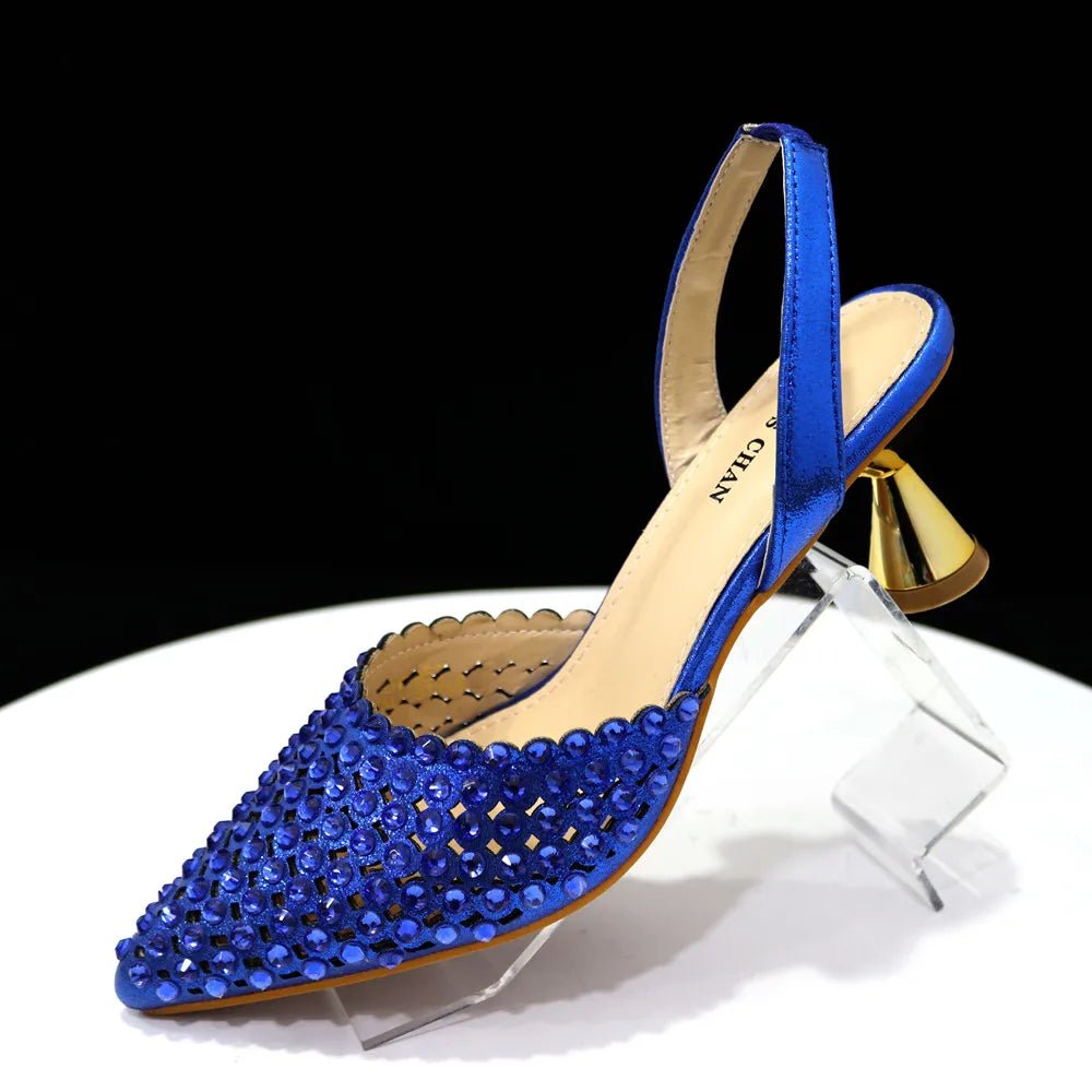 Wine Crystal Pointed-Toe Heels - Luzilly Bridal & Apparel