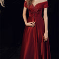 Wine Red Bandage Evening Dress - Luzilly Bridal & Apparel