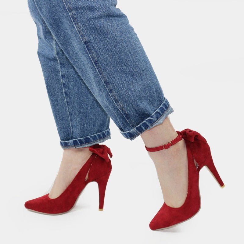 Women High Heels Brand Pumps Women Shoes Pointed Toe Buckle Strap Butterfly Summer Sexy Party Shoes Wedding Shoes - Luzilly Bridal & Apparel