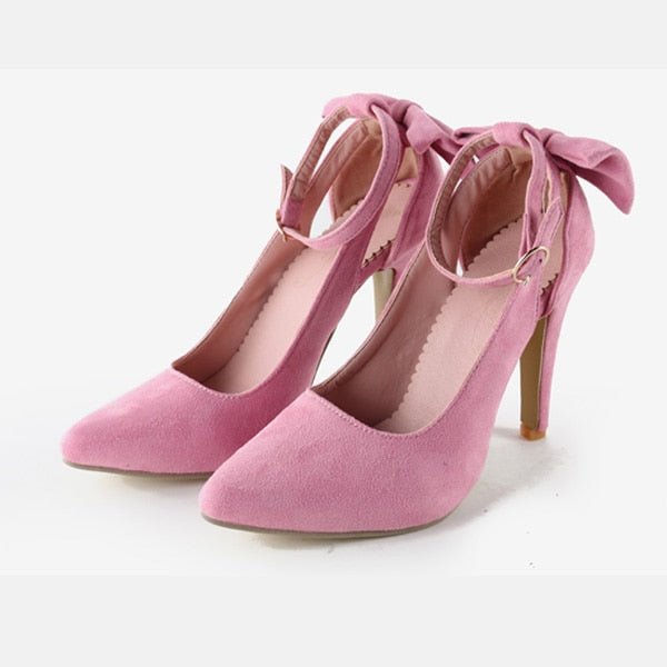 Women High Heels Brand Pumps Women Shoes Pointed Toe Buckle Strap Butterfly Summer Sexy Party Shoes Wedding Shoes - Luzilly Bridal & Apparel
