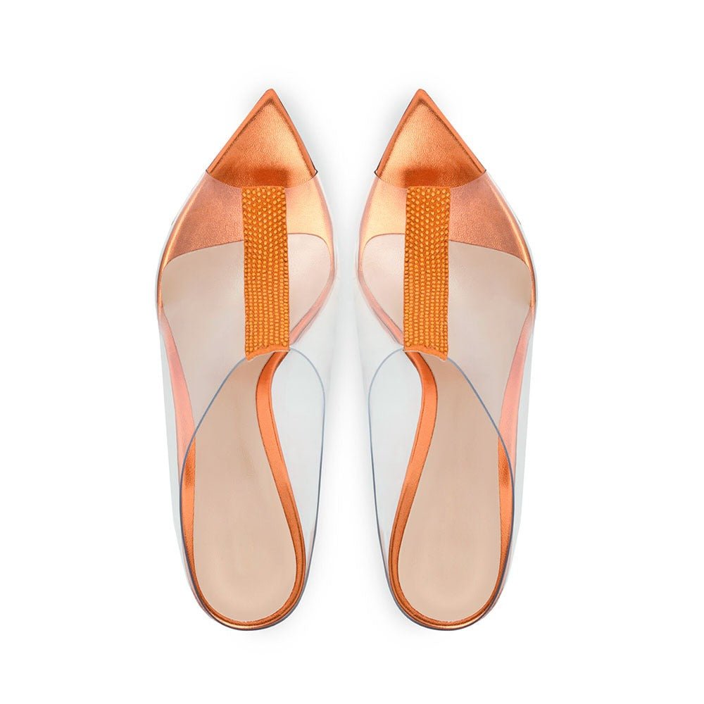 Women Sexy PVC Rhinestone Sandals Open Toe Thin High Heel Shoes Banquet Party Wedding Shoes - Luzilly Bridal & Apparel