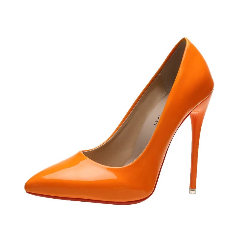 Women Shoes 10cm Fashion High Heels 35-43 Plus Size Thin Stiletto Banquet Wedding Shoes Sexy Pointed Toe Ladies Party Shoes - Luzilly Bridal & Apparel