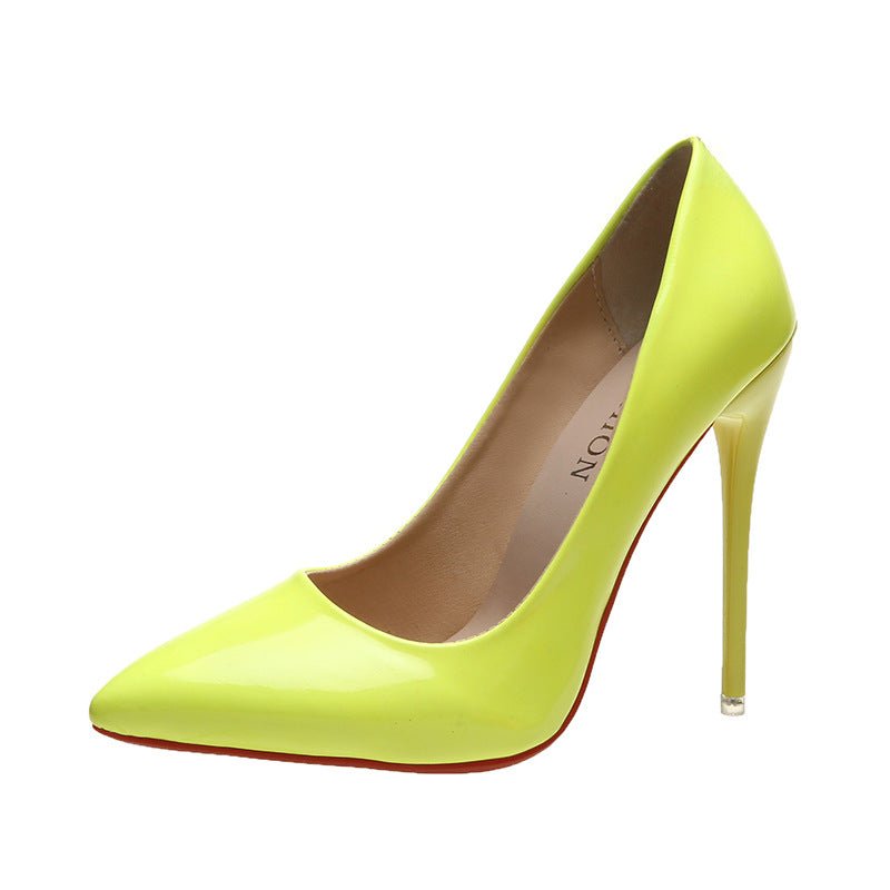 Women Shoes 10cm Fashion High Heels 35-43 Plus Size Thin Stiletto Banquet Wedding Shoes Sexy Pointed Toe Ladies Party Shoes - Luzilly Bridal & Apparel