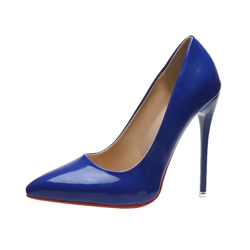 Women Shoes 10cm Fashion High Heels 35-43 Plus Size Thin Stiletto Banquet Wedding Shoes Sexy Pointed Toe Ladies Party Shoes - Luzilly Bridal & Apparel