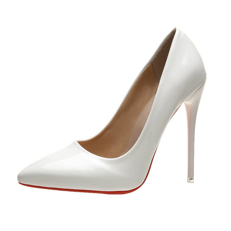 Women Shoes 10cm Fashion High Heels 35-43 Plus Size Thin Stiletto Banquet Wedding Shoes Sexy Pointed Toe Ladies Party Shoes - Luzilly Bridal & Apparel