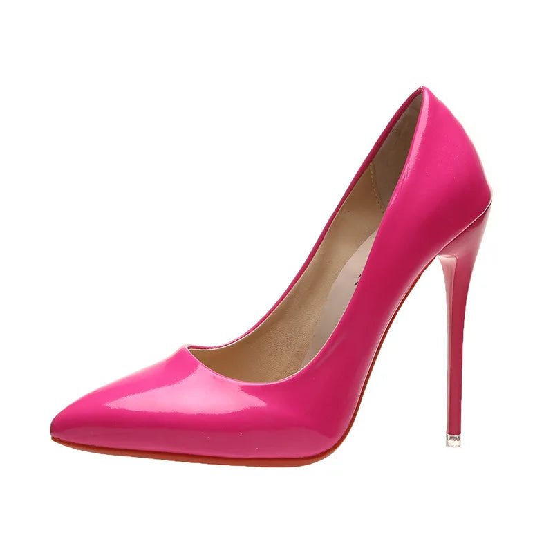 Women Shoes 10cm Fashion High Heels 35-43 Plus Size Thin Stiletto Banquet Wedding Shoes Sexy Pointed Toe Ladies Party Shoes - Luzilly Bridal & Apparel
