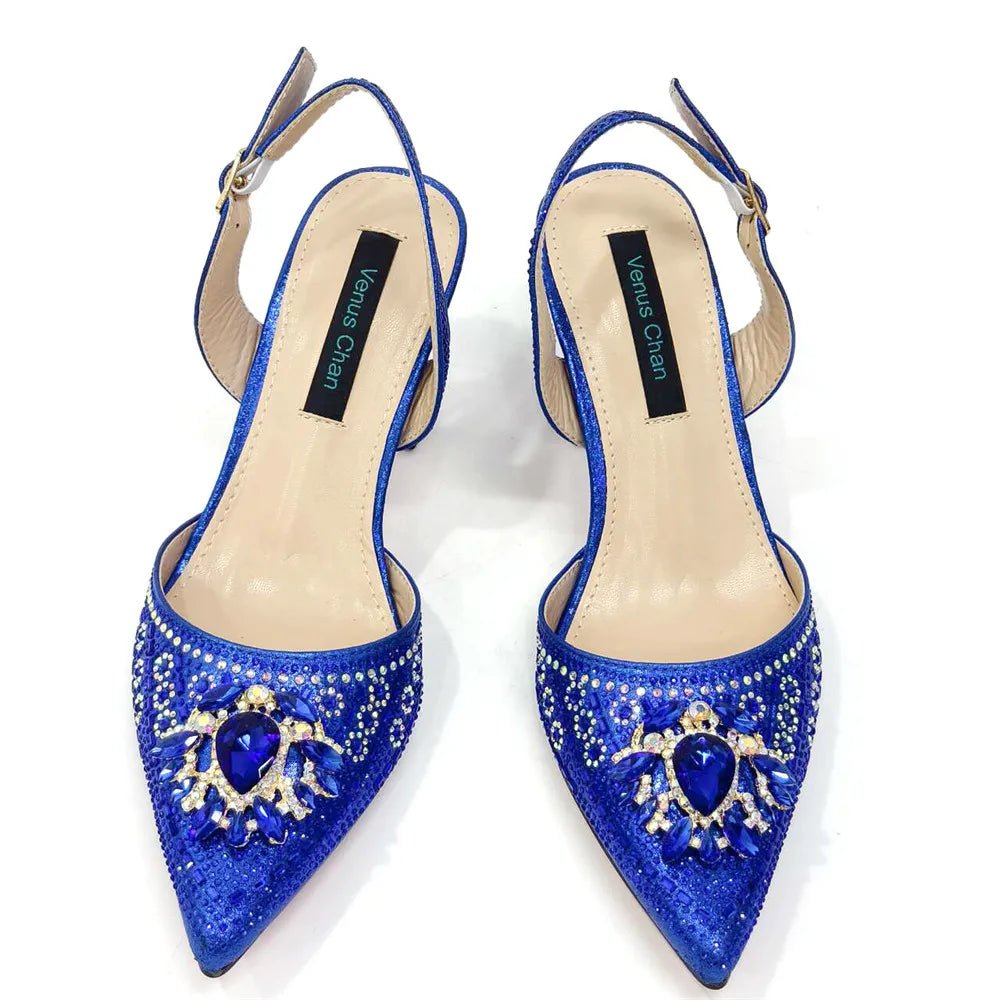Women Shoes and Bag Set With Rhinestone Handbag EDTR54 - Luzilly Bridal & Apparel