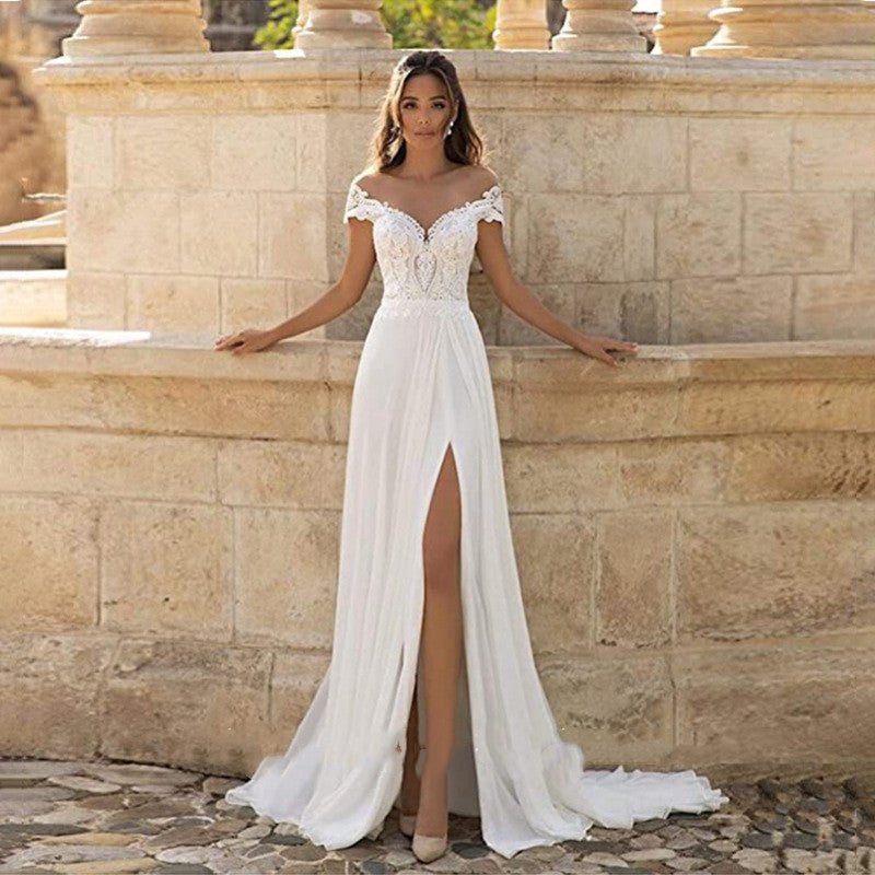 Women's Fashion Applique Plus Size Wedding Dress - Luzilly Bridal & Apparel