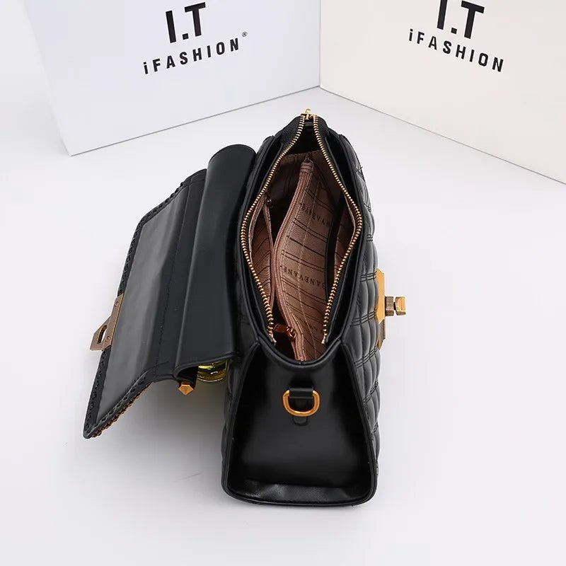 Women's Handbag New Autumn & Winter | High-End Light Luxury Diamond Grid Small Square Bag (Shoulder & Crossbody) - Luzilly Bridal & Apparel
