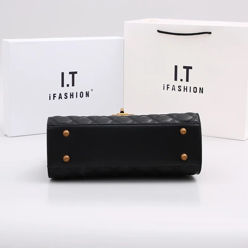 Women's Handbag New Autumn & Winter | High-End Light Luxury Diamond Grid Small Square Bag (Shoulder & Crossbody) - Luzilly Bridal & Apparel