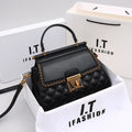 Women's Handbag New Autumn & Winter | High-End Light Luxury Diamond Grid Small Square Bag (Shoulder & Crossbody) - Luzilly Bridal & Apparel
