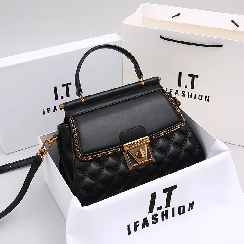 Women's Handbag New Autumn & Winter | High-End Light Luxury Diamond Grid Small Square Bag (Shoulder & Crossbody) - Luzilly Bridal & Apparel