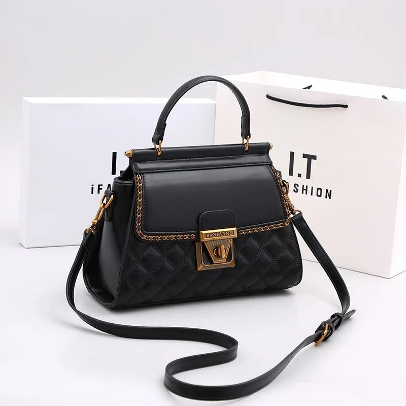 Women's Handbag New Autumn & Winter | High-End Light Luxury Diamond Grid Small Square Bag (Shoulder & Crossbody) - Luzilly Bridal & Apparel